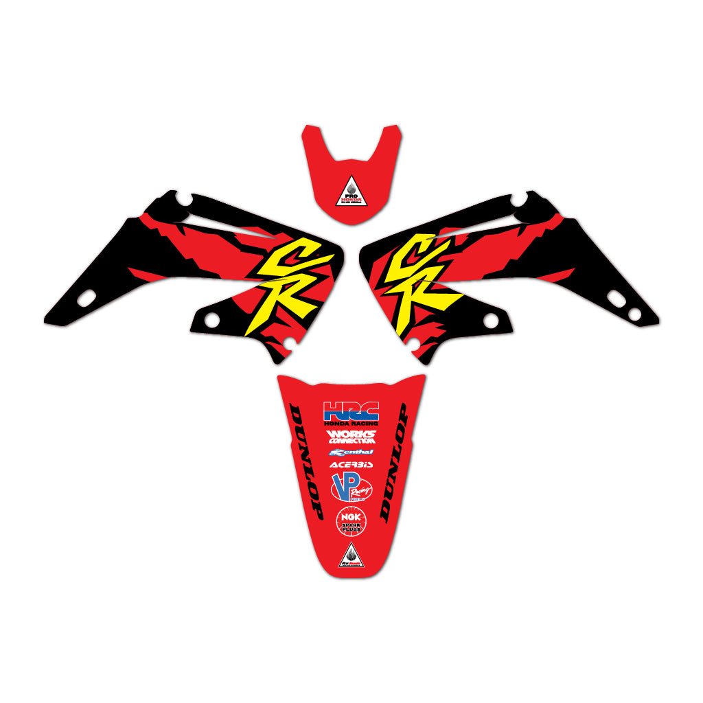 Honda retro graphics kit CR125/250 2003 2004 2005 2006 2007
