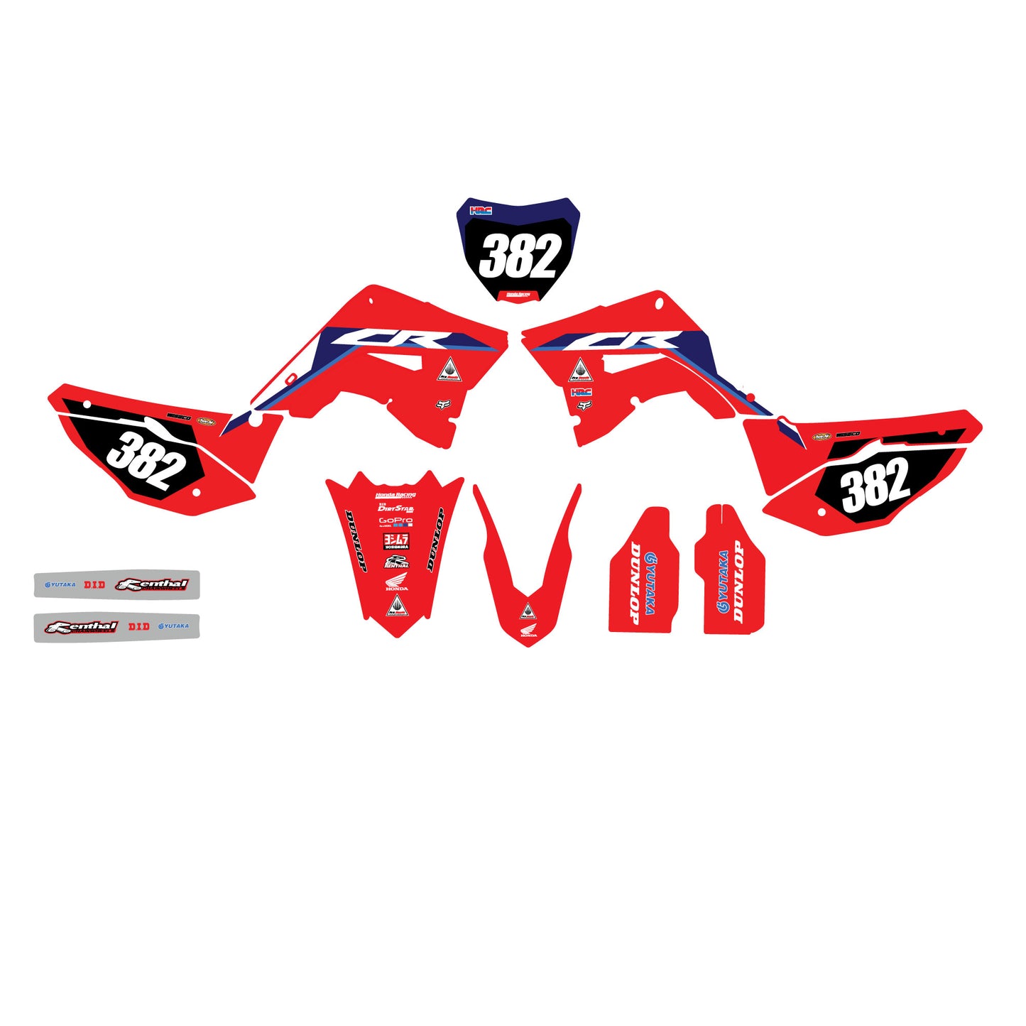 Honda Restyle Gen 1 FACTORY Graphic Kit CR125 CR250 2002 2003 2004 2005 2006 2007