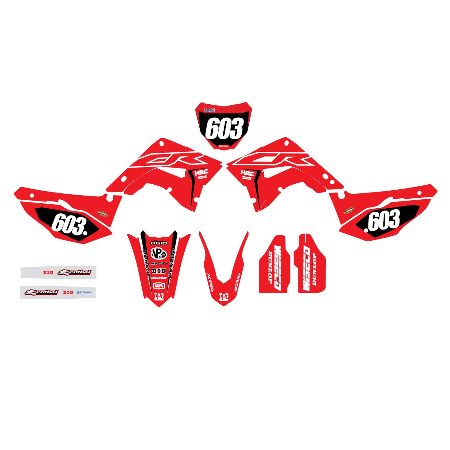 Honda Restyle Gen 1 FACTORY Graphic Kit CR125 CR250 2002 2003 2004 2005 2006 2007