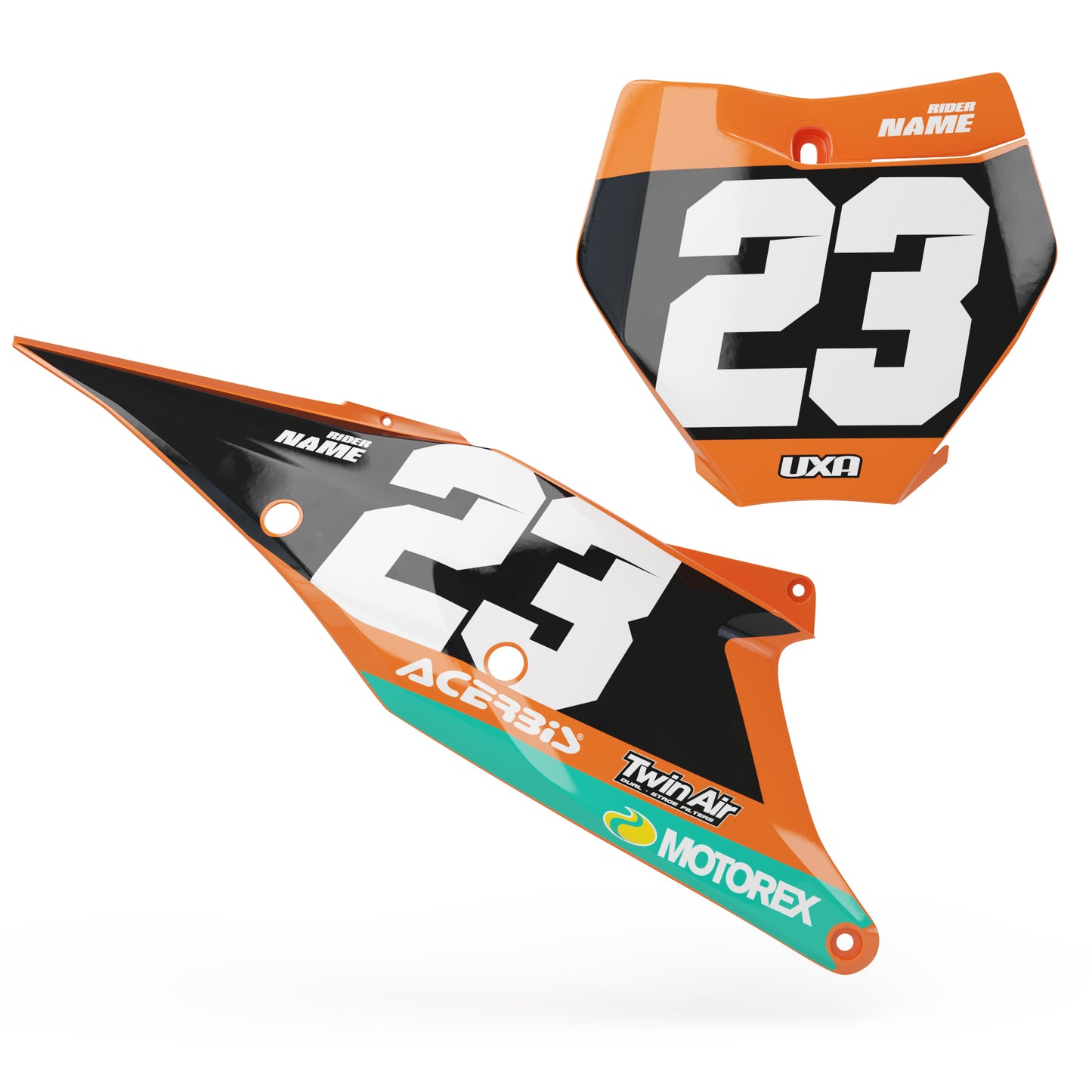 KTM - UXA 'X3' - Number Plate Graphics