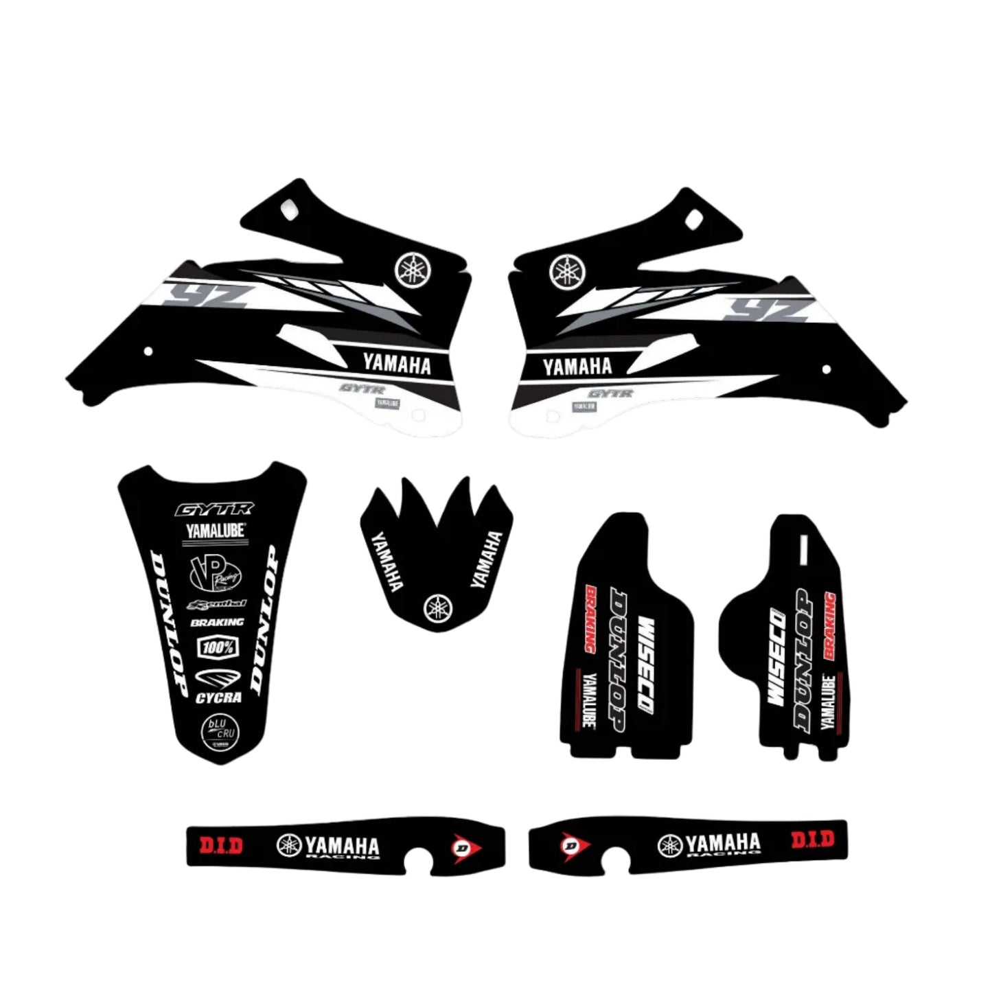 Yamaha Team Black Graphic Kit YZ250F YZ450F 2006-2009