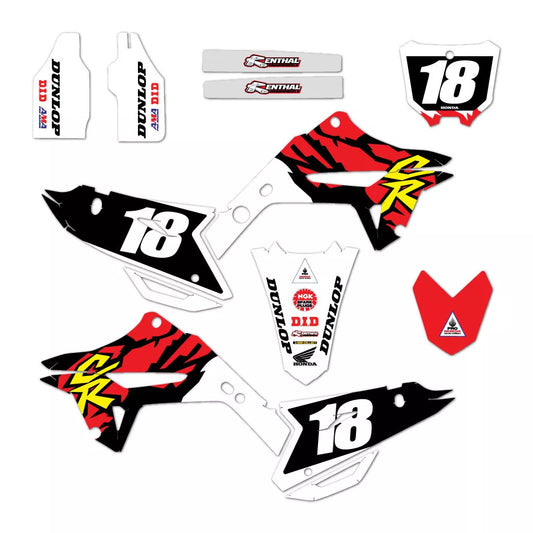 RETRO HONDA NEW 2022 POLISPORT RESTYLE GRAPHIC KIT CR125 CR250 2002 -2007