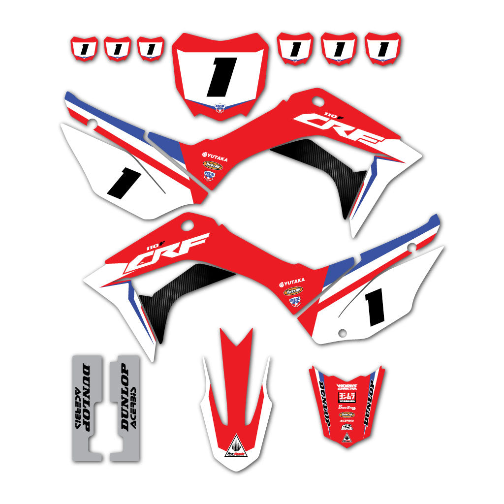 Honda factory graphics kit CRF110 2019-2025