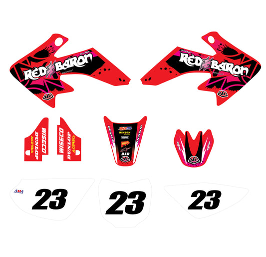 Honda CRF50 Red Baron graphics kit 2004-2025