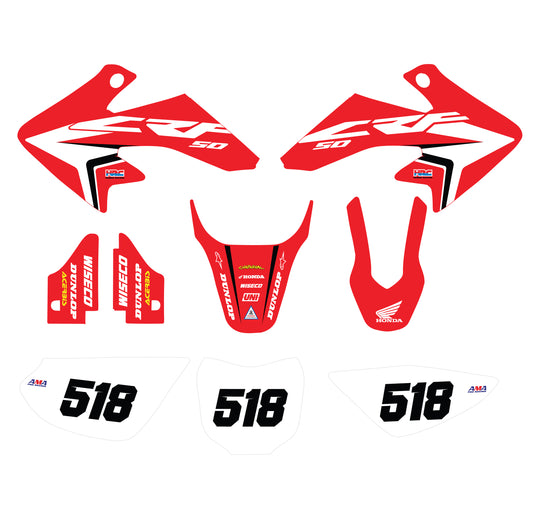 Honda CRF50 graphics kit 2004-2025