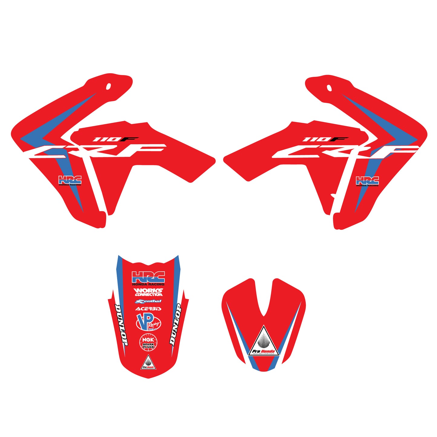 Honda factory graphics kit CRF110 2013-2018