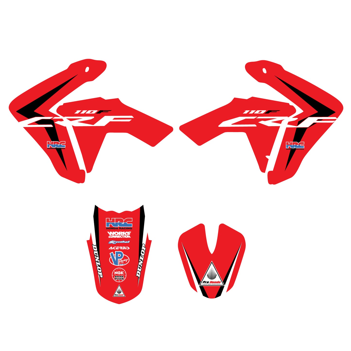 Honda factory graphics kit CRF110 2013-2018