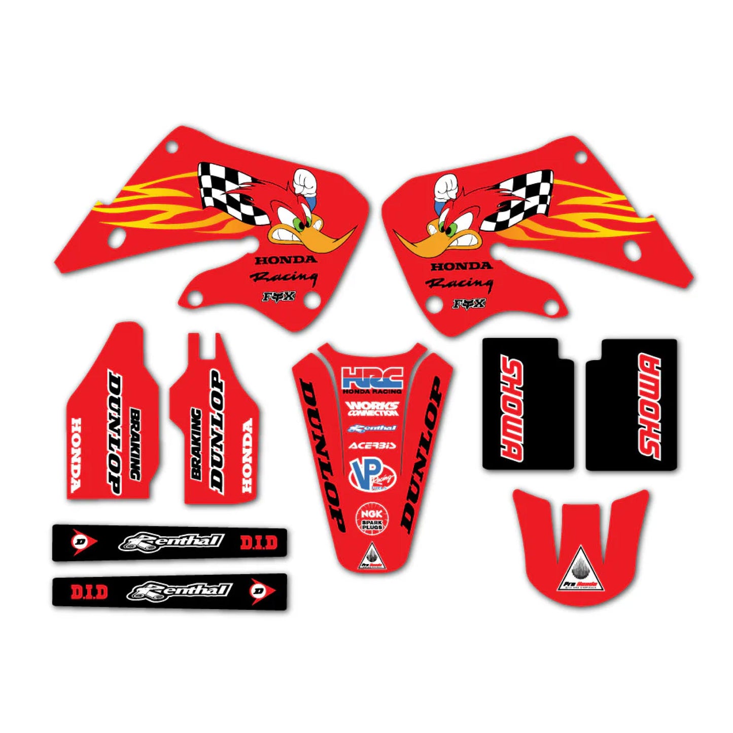 Honda retro graphics kit  CR125/250 1997 1998 1999