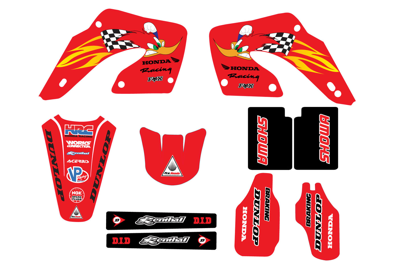 Honda retro graphics kit  CR125/250 2000-2001