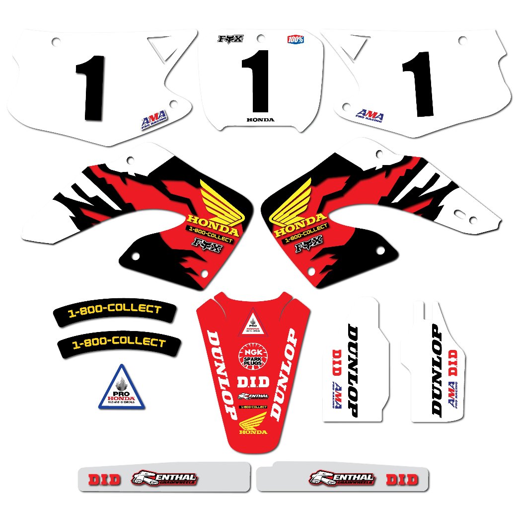 Honda retro graphics kit  CR125/250 2000 2001