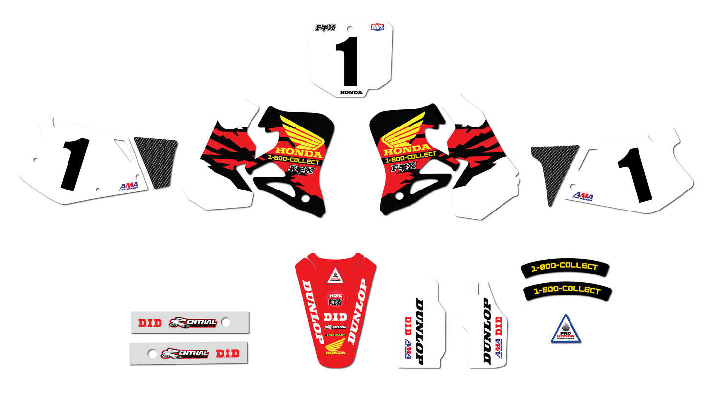 Honda retro graphics kit  CR125/250 1995 1996