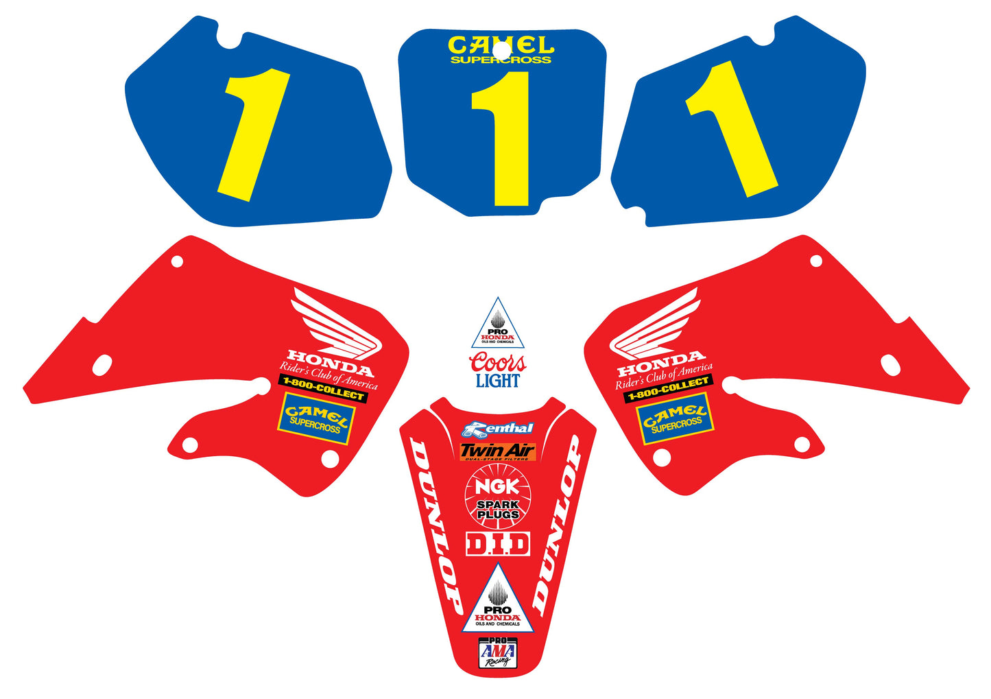 Honda retro graphics kit  CR125/250 1997-1999