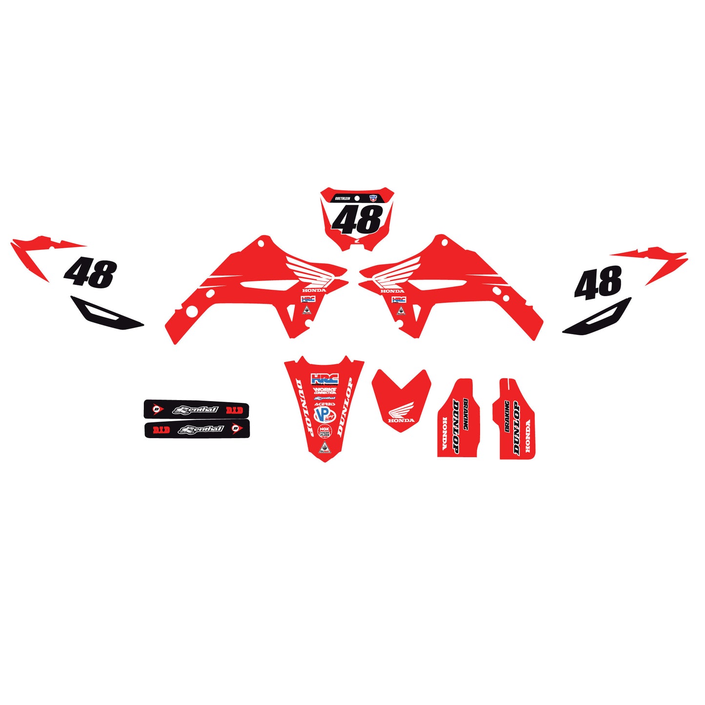 Honda Restyle Gen 2 Graphics Kit  CR125 CR250 2002 2003 2004 2005 2006 2007