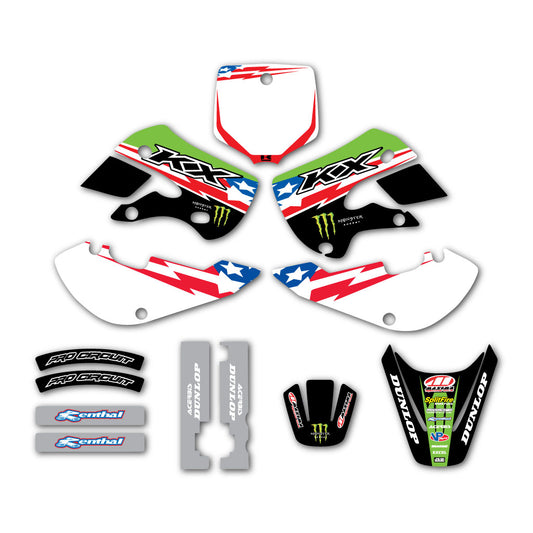 Kawasaki KX65  Factory Graphic Decal Sticker Kit  Fits 2000-2026