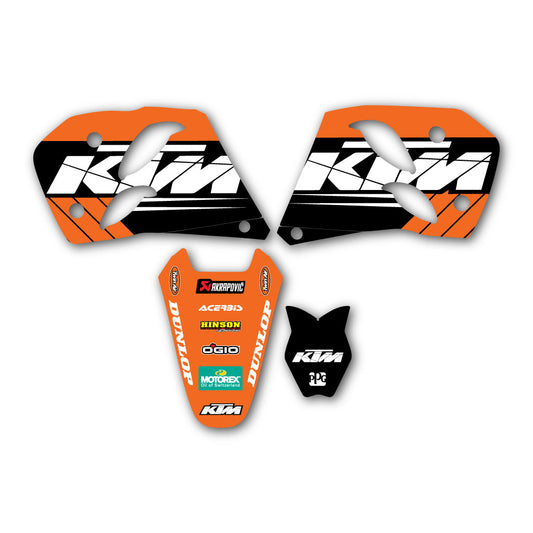 1993-1997 KTM EXC SXOrange/Black Graphics Kit