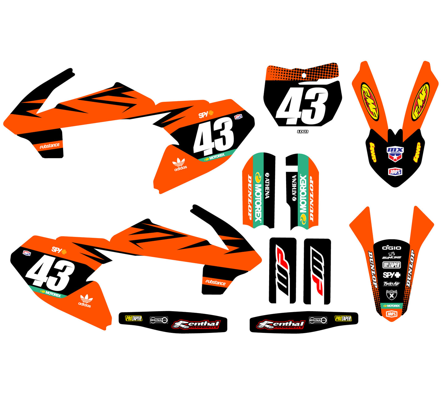 2016 2023  KTM  SX65 Orange Graphics Kit