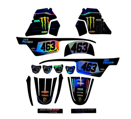 Yamaha PW50 Holographic Factory Graphic Decal Sticker Kit  Fits 1990-2026
