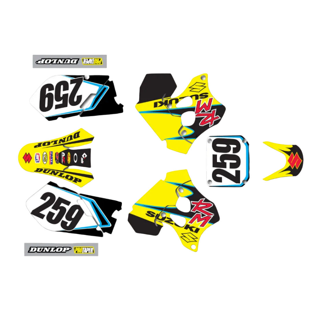 SUZUKI RM 125 RM 250 Graphics Kit for 1996 1997 1998