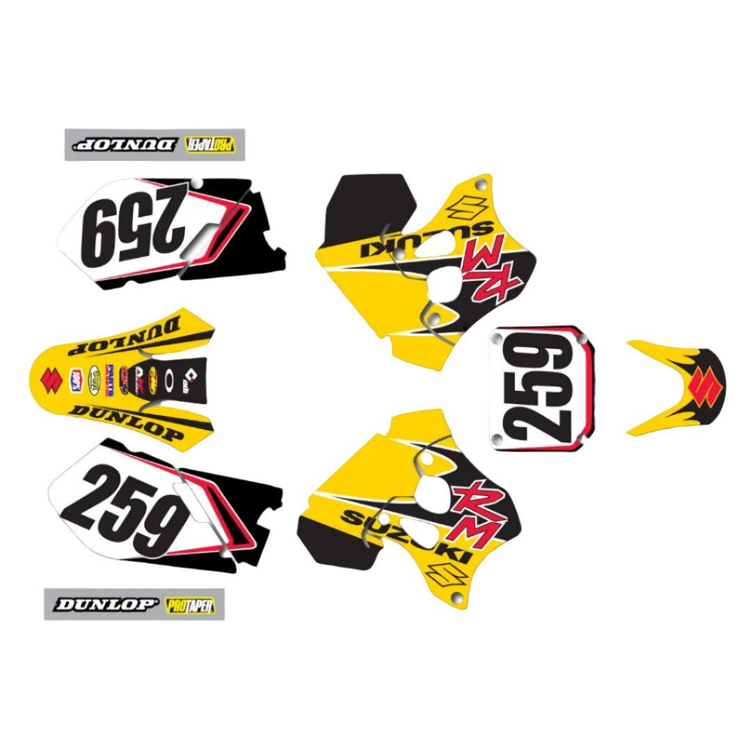 SUZUKI RM 125 RM 250 Graphics Kit for 1996 1997 1998