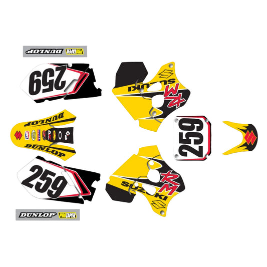 SUZUKI RM 125 RM 250 Graphics Kit for 1996 1997 1998