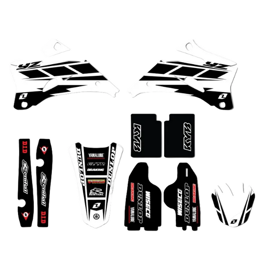 Yamaha White/Black Graphic Kit YZ250F YZ450F 2006-2009