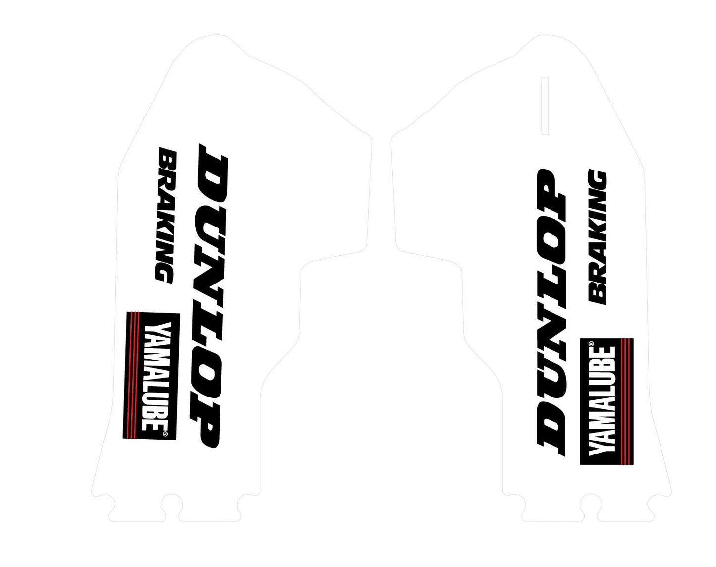 2005-2023 YAMAHA YZ125 YZ250 YZ250F YZ450F fork guard graphics mx laminated decal