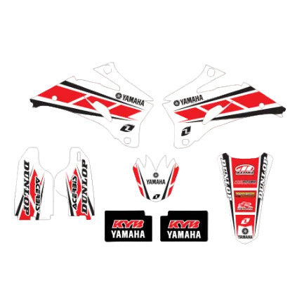 Yamaha Retro Red Graphic Kit YZ250F YZ450F 2006-2009