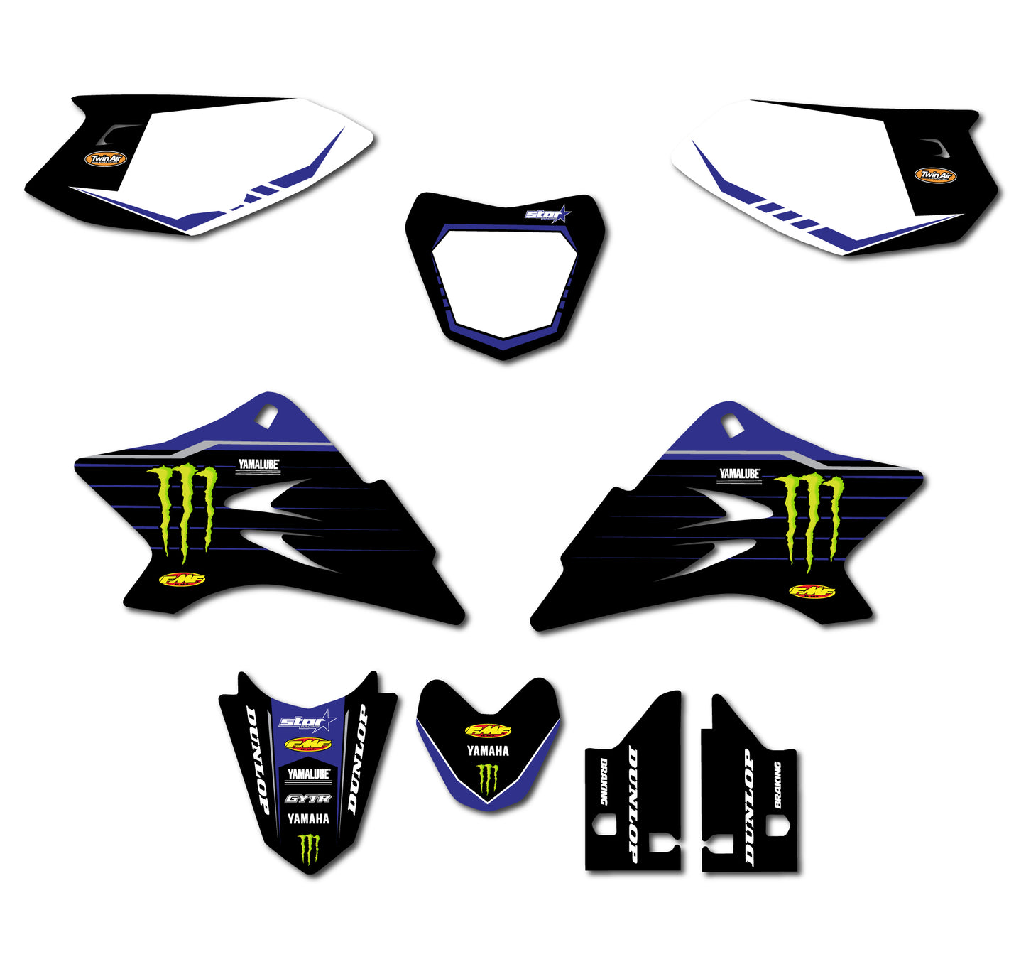 Yamaha TTR50 Factory Graphic Decal Sticker Kit  Fits 2006-2025