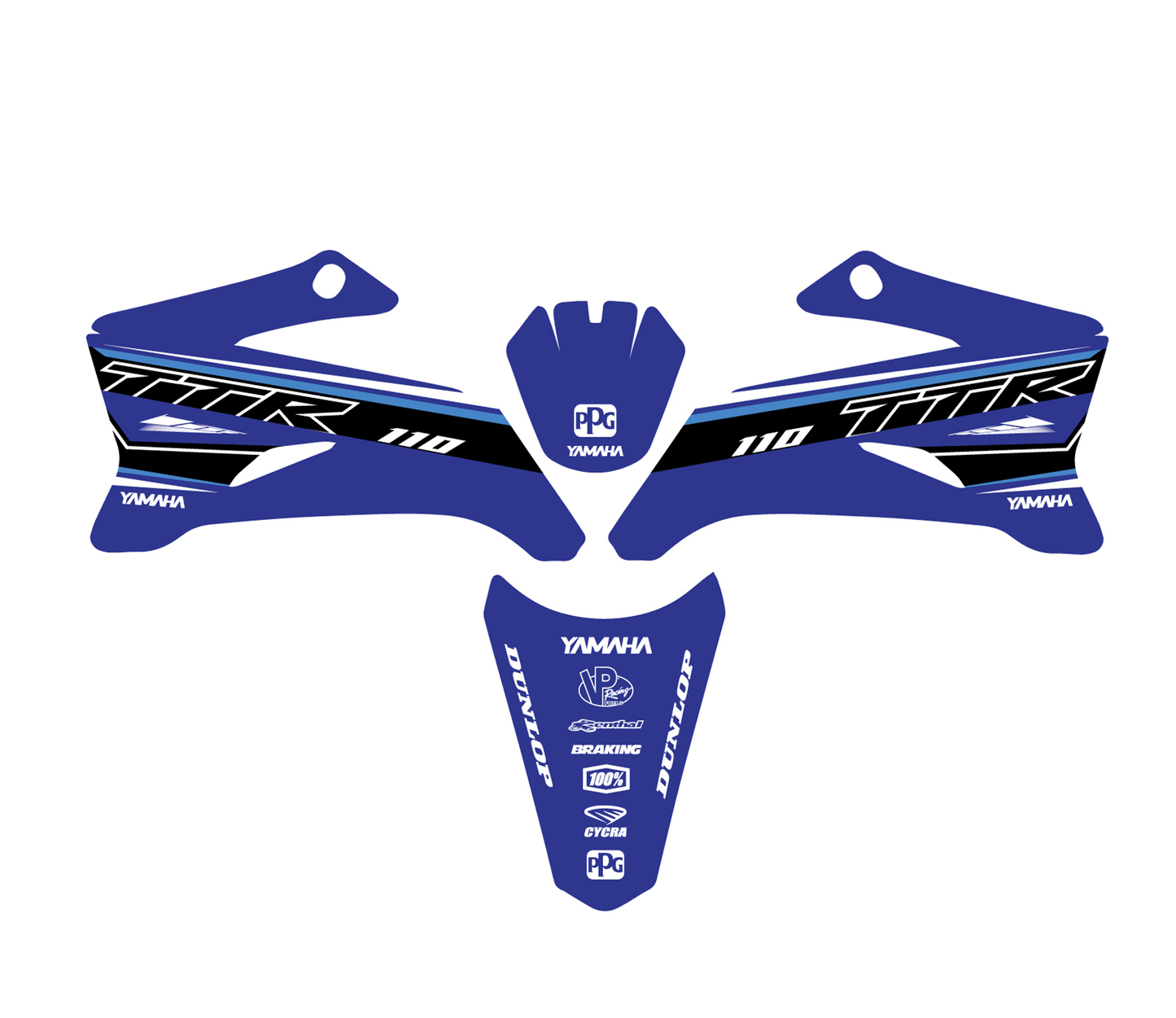 Yamaha TTR110 Graphic Decal Sticker Kit  Fits 2008-2025
