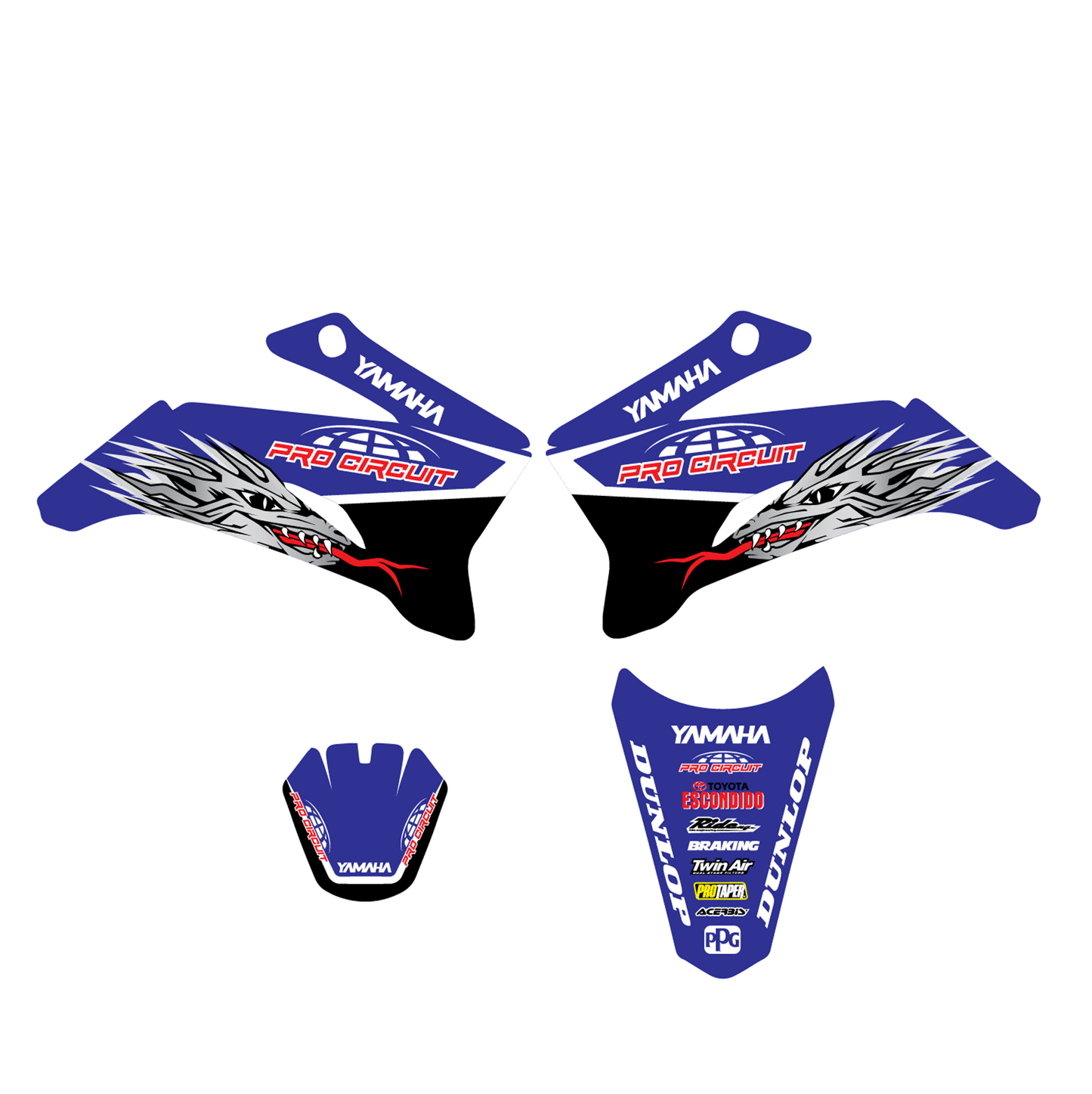 Yamaha TTR110  YOT Graphic Decal Sticker Kit  Fits 2008-2025