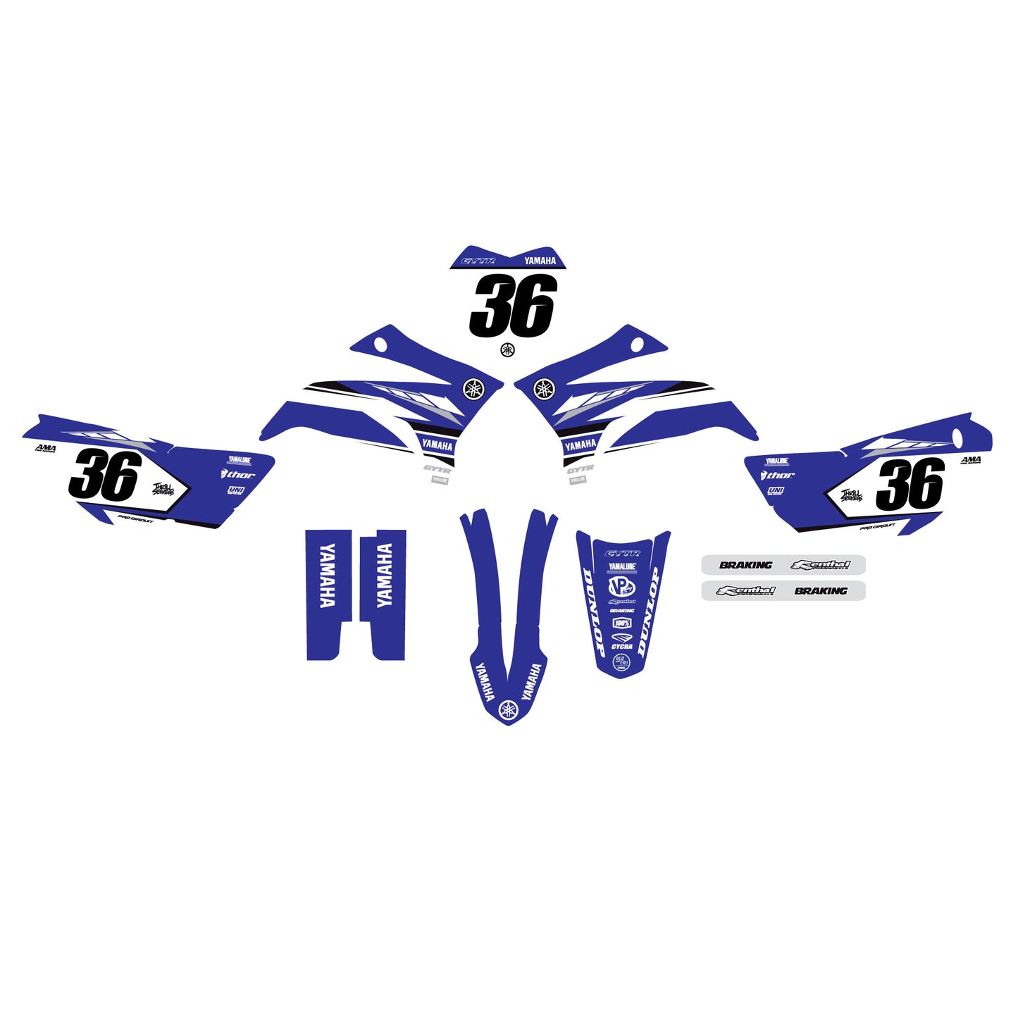 Yamaha TTR125  Factory Graphic Decal Sticker Kit  Fits 2000-2025