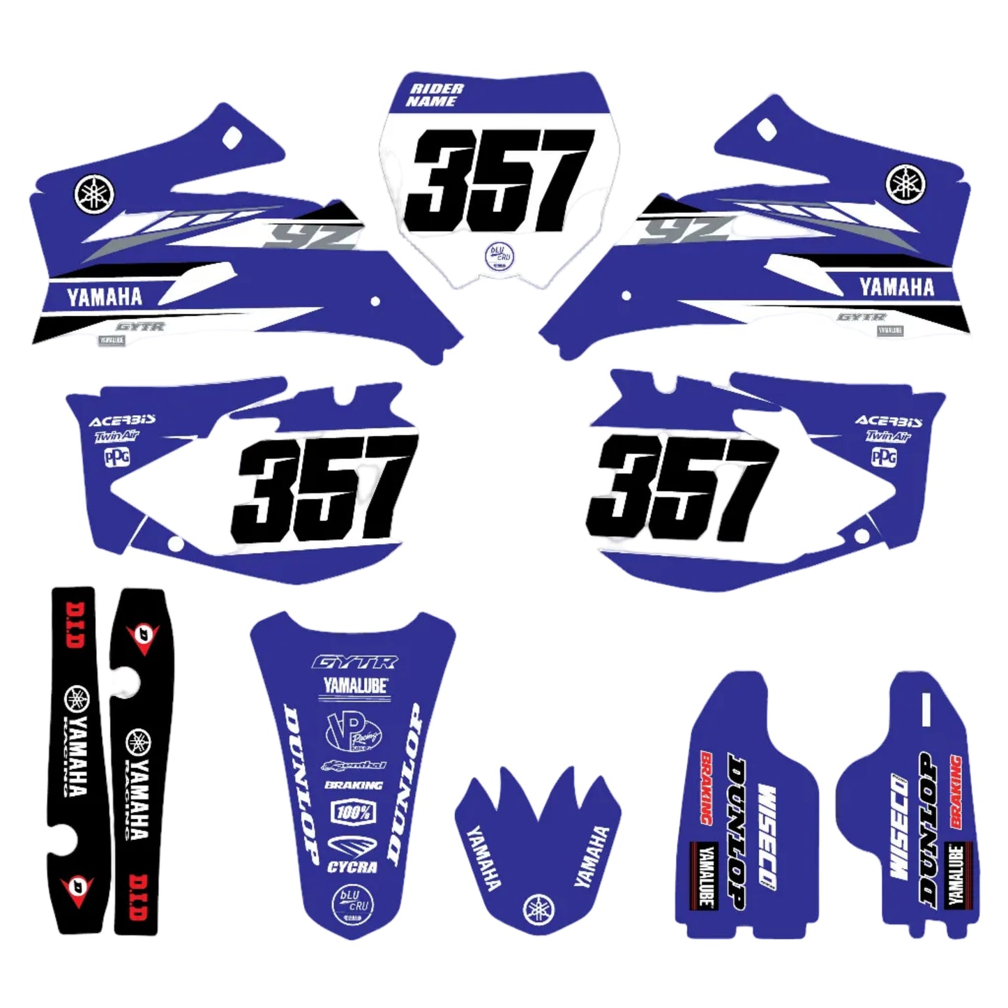 Yamaha Team Graphic Kit YZ250F YZ450F 2006-2009