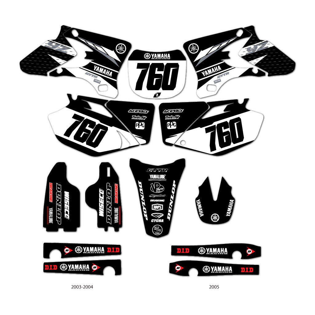 Yamaha Team Graphic Kit YZ250F YZ450F 2003 2004 2005