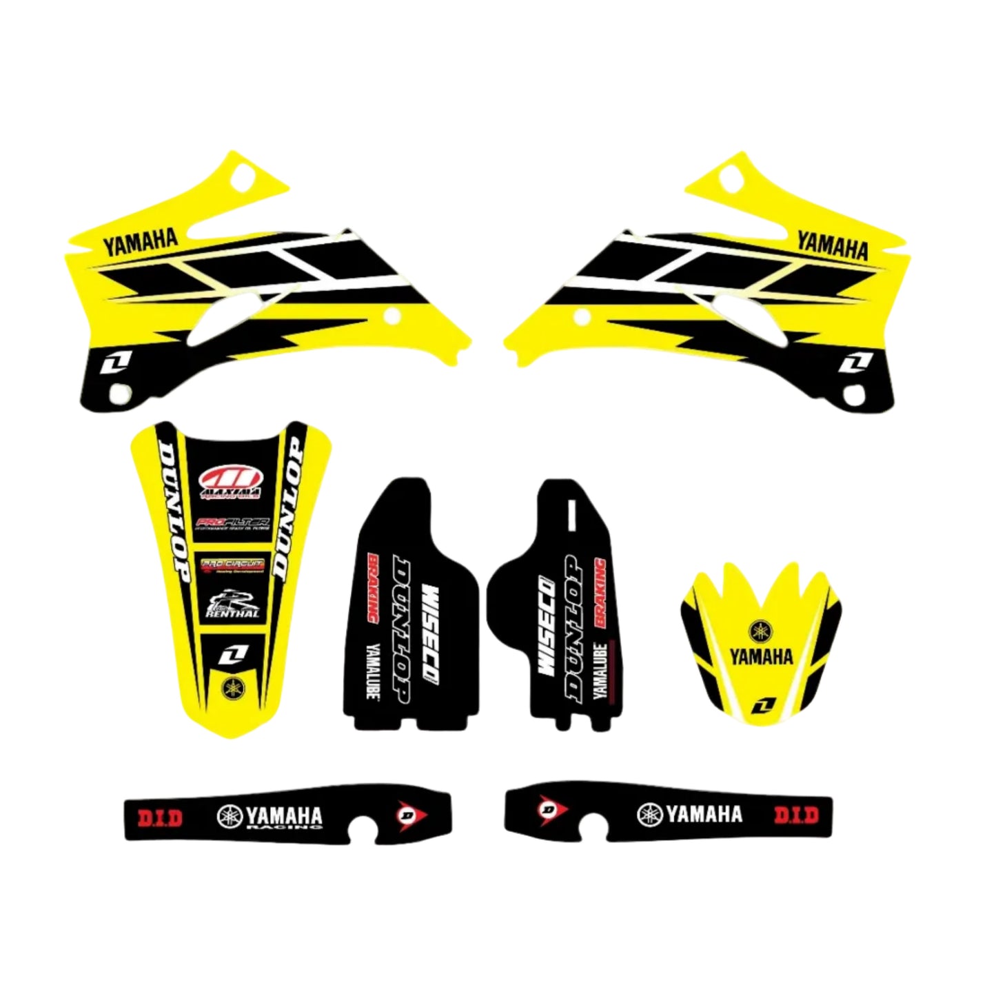 Yamaha Factory Yellow/Black Graphic Kit YZ250F YZ450F 2006-2009