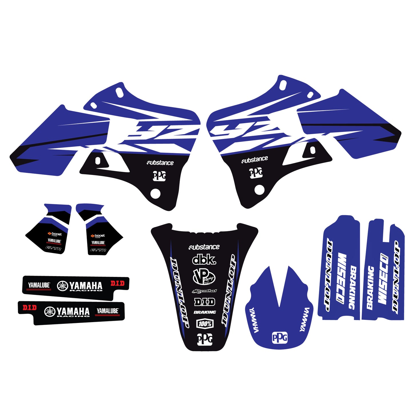 Yamaha YZ125 YZ250 Graphics Kit 1996-2001