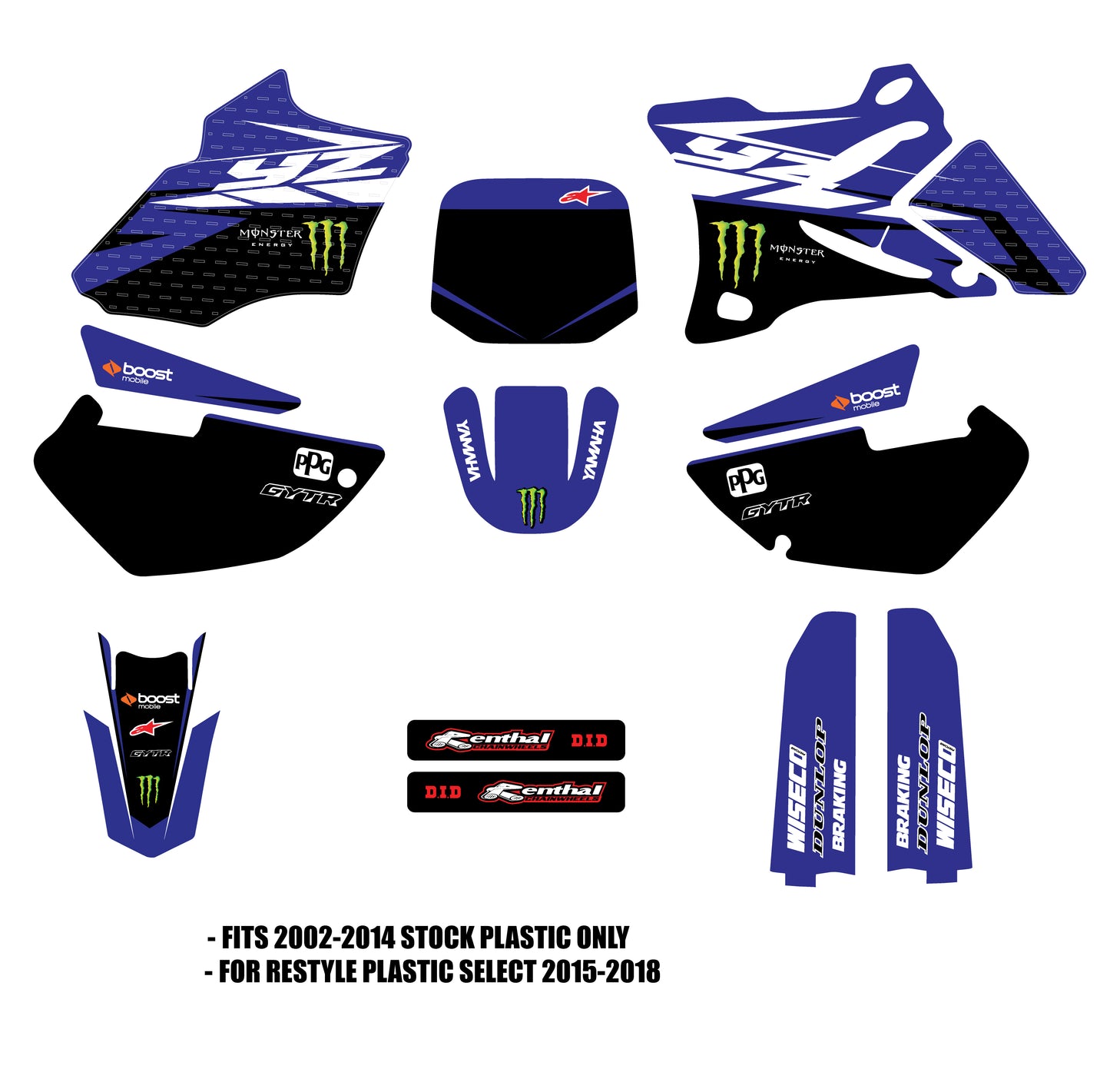 Yamaha Team Graphic Kit YZ85 2002-2026